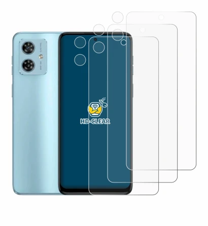 Image de l'appareil Motorola Moto G54 (Avant+Caméra) avec une grande variété de protections d'écran.