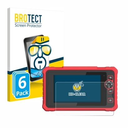 Face avant d’un emballage produit avec le logo de la marque BROTECT. À côté, l’appareil Launch CRP 359 est représenté avec la