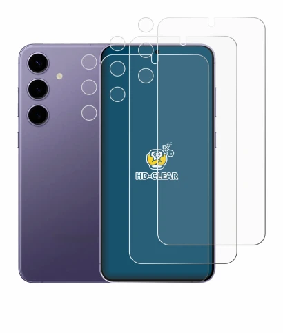 Image de l'appareil Samsung Galaxy S24 Plus (Avant+Caméra) avec une grande variété de protections d'écran.