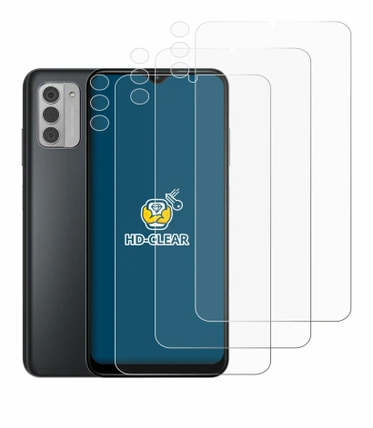 Image de l'appareil Nokia G42 5G (Avant+Caméra) avec une grande variété de protections d'écran.