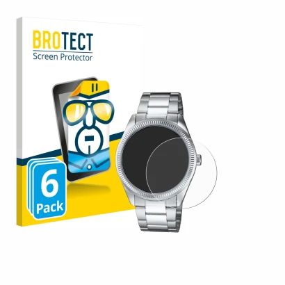 Face avant d’un emballage produit avec le logo de la marque BROTECT. À côté, l’appareil Casio MTP-1302PD est représenté avec l