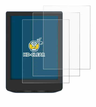 Image de l'appareil PocketBook Verse Pro Color avec une grande variété de protections d'écran.