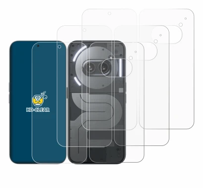 Image de l'appareil Nothing Phone (2a) Plus (Avant+Arrière) avec une grande variété de protections d'écran.