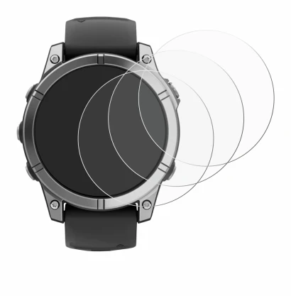 Image de l'appareil Garmin Fenix E avec une grande variété de protections d'écran.