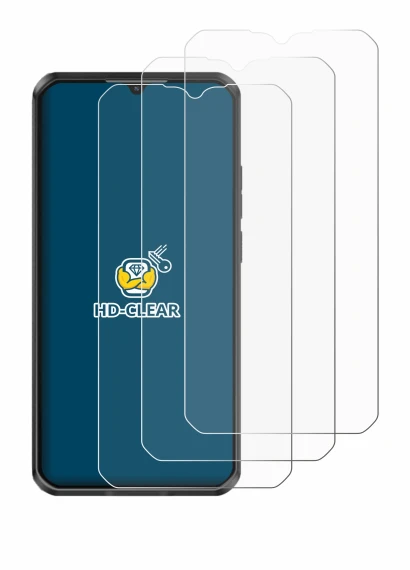 Image de l'appareil Oukitel WP50 avec une grande variété de protections d'écran.