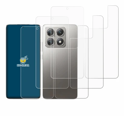 Image de l'appareil Xiaomi 14T Pro (Avant+Arrière) avec une grande variété de protections d'écran.