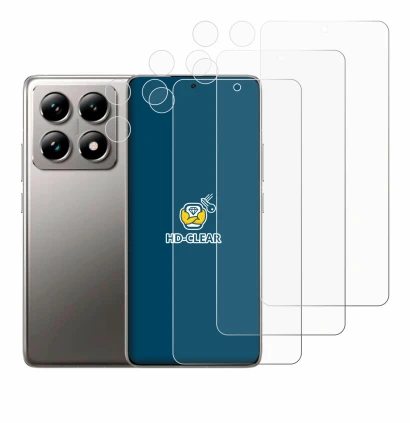 Image de l'appareil Xiaomi 14T (Avant+Caméra) avec une grande variété de protections d'écran.