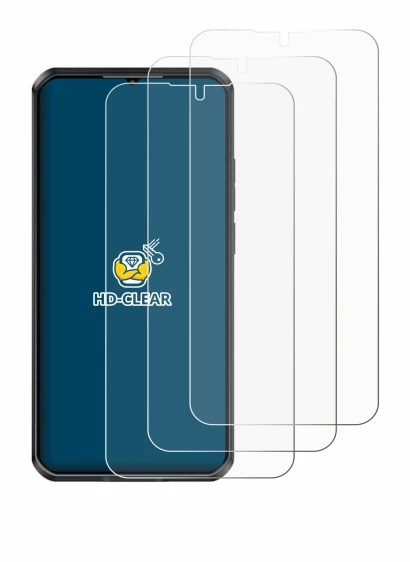 Image de l'appareil Oukitel WP52 avec une grande variété de protections d'écran.