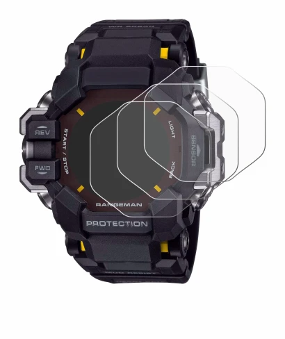 Image de l'appareil Casio G-Shock GPR-H 1000 avec une grande variété de protections d'écran.