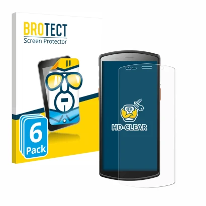 Face avant d’un emballage produit avec le logo de la marque BROTECT. À côté, l’appareil Urovo DT50S 5,7" est représenté avec l