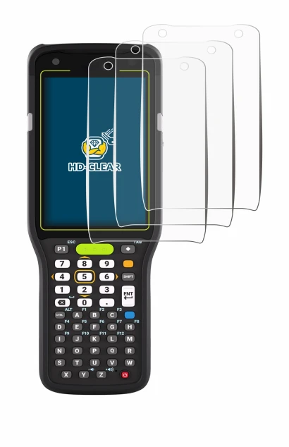 Image de l'appareil Zebra MC3400 avec une grande variété de protections d'écran.