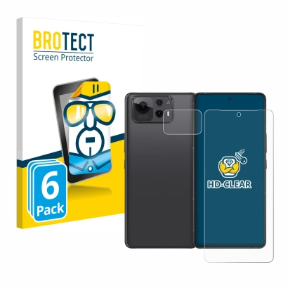 Face avant d’un emballage produit avec le logo de la marque BROTECT. À côté, l’appareil ASUS ZenFone 12 Ultra (Avant+Caméra) e