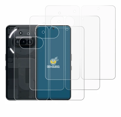 Image de l'appareil Nothing Phone (3a) (Avant+Arrière) avec une grande variété de protections d'écran.