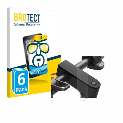 Face avant d’un emballage produit avec le logo de la marque BROTECT. À côté, l’appareil Xiaomi Electric Scooter 4 est représen