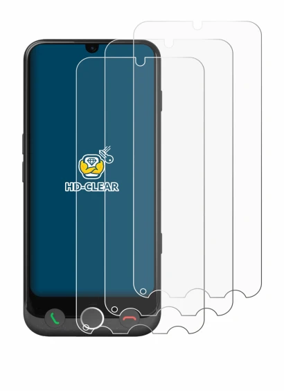 Image de l'appareil Doro Aurora A30 avec une grande variété de protections d'écran.