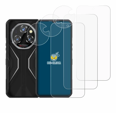 Image de l'appareil Oukitel WP55 Pro (Avant+Caméra) avec une grande variété de protections d'écran.