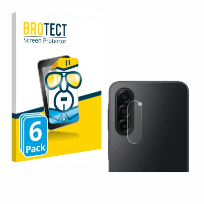 Face avant d’un emballage produit avec le logo de la marque BROTECT. À côté, l’appareil Samsung Galaxy A17 5G (Caméra UNIQUEME