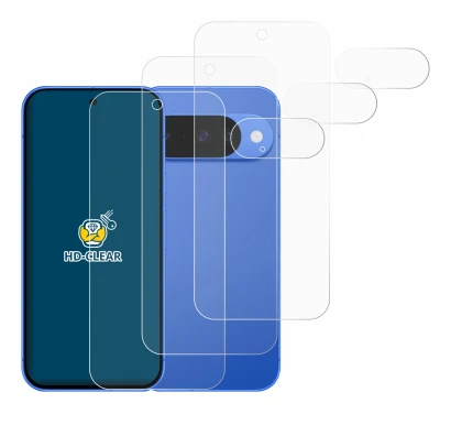 Image de l'appareil Google Pixel 10 (Avant+Caméra) avec une grande variété de protections d'écran.