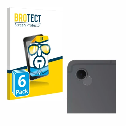 Face avant d’un emballage produit avec le logo de la marque BROTECT. À côté, l’appareil Samsung Galaxy Tab S10 Lite (Caméra UN