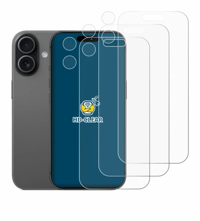 Image de l'appareil Apple iPhone 17 (Avant+Caméra) avec une grande variété de protections d'écran.