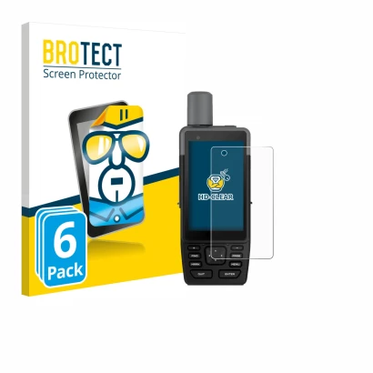 Face avant d’un emballage produit avec le logo de la marque BROTECT. À côté, l’appareil Garmin GPSMAP H1 est représenté avec l