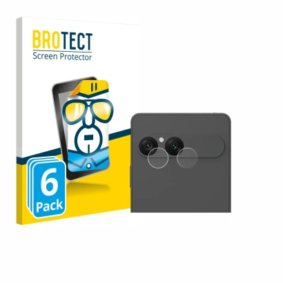 Face avant d’un emballage produit avec le logo de la marque BROTECT. À côté, l’appareil Sony Xperia 10 VII (Caméra UNIQUEMENT)