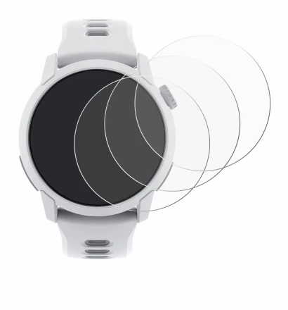 Image de l'appareil Coros Pace 4 avec une grande variété de protections d'écran.