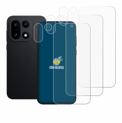 Image de l'appareil OnePlus 15 (Avant+Caméra) avec une grande variété de protections d'écran.