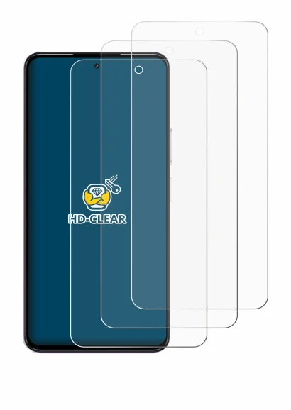 Image de l'appareil realme P4x 5G avec une grande variété de protections d'écran.