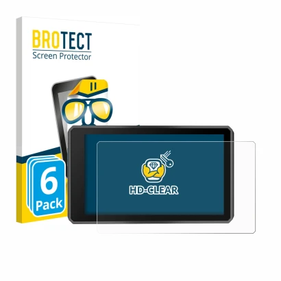 Face avant d’un emballage produit avec le logo de la marque BROTECT. À côté, l’appareil Garmin zumo XT3 4.7" est représenté av