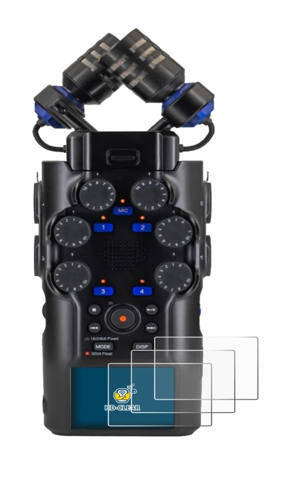 Image de l'appareil Zoom H6 studio avec une grande variété de protections d'écran.