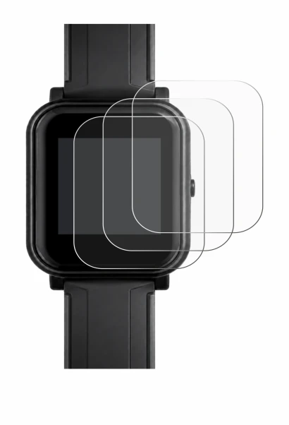 Image de l'appareil Bangle.js 2 avec une grande variété de protections d'écran.