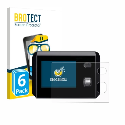 Face avant d’un emballage produit avec le logo de la marque BROTECT. À côté, l’appareil SkyRC MC5000 est représenté avec la pr