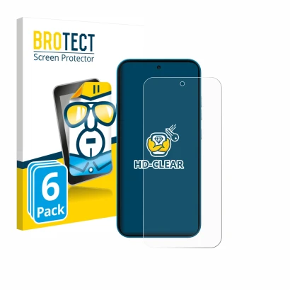 Face avant d’un emballage produit avec le logo de la marque BROTECT. À côté, l’appareil Nothing Phone (4a) est représenté avec