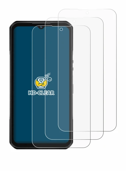 Image de l'appareil Oukitel WP66 avec une grande variété de protections d'écran.