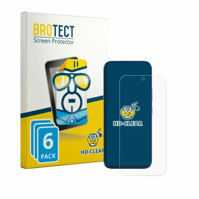 Face avant d’un emballage produit avec le logo de la marque BROTECT. À côté, l’appareil Tecno Camon Slim est représenté avec l