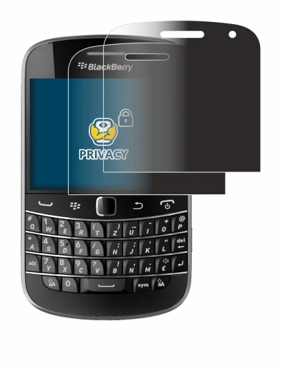 Image de l'appareil RIM BlackBerry Bold Touch 9900 avec une grande variété de protections d'écran.