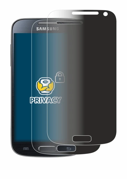 Image de l'appareil Samsung Galaxy S4 Mini avec une grande variété de protections d'écran.