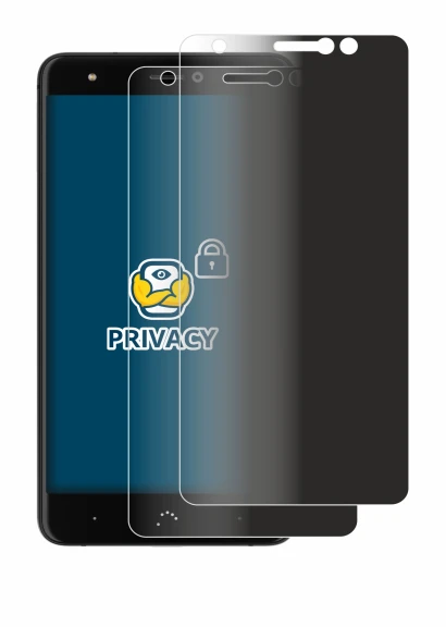 Image de l'appareil BQ Aquaris X avec une grande variété de protections d'écran.