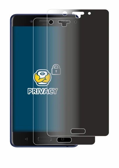 Image de l'appareil Nokia 8 avec une grande variété de protections d'écran.