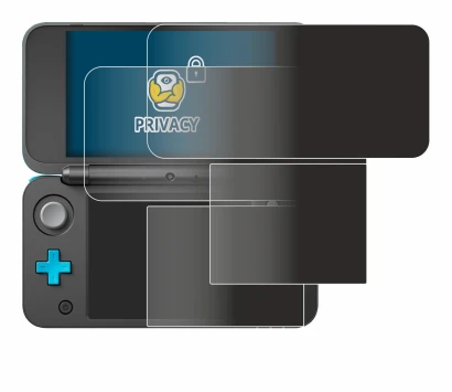 Image de l'appareil New Nintendo 2DS XL avec une grande variété de protections d'écran.