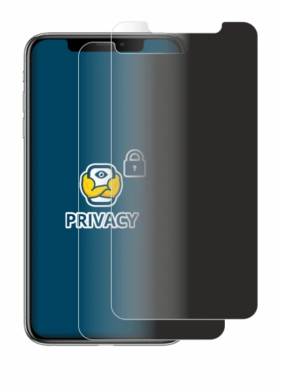 Image de l'appareil Apple iPhone Xs Max avec une grande variété de protections d'écran.