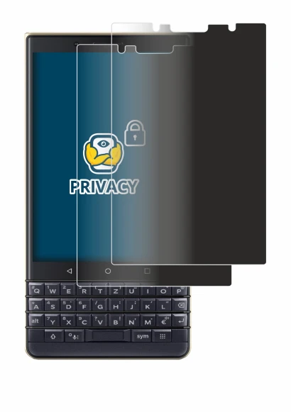Image de l'appareil BlackBerry Key2 LE avec une grande variété de protections d'écran.