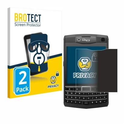 Face avant d’un emballage produit avec le logo de la marque BROTECT. À côté, l’appareil Unihertz Titan est représenté avec la 
