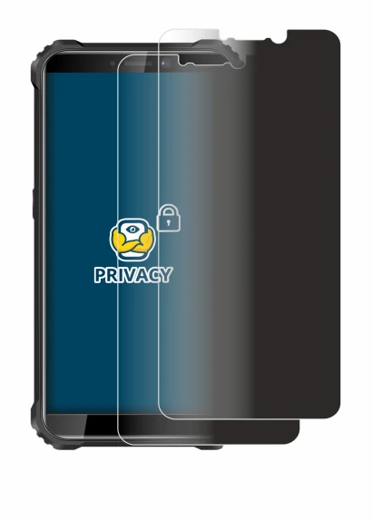 Image de l'appareil Oukitel WP5 avec une grande variété de protections d'écran.