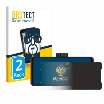 Face avant d’un emballage produit avec le logo de la marque BROTECT. À côté, l’appareil Lenovo Legion Duel est représenté avec