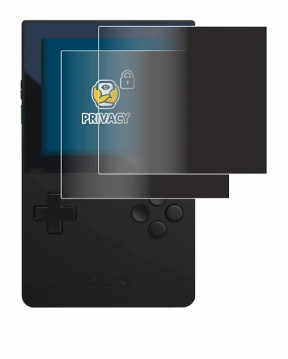 Image de l'appareil Analogue Pocket avec une grande variété de protections d'écran.