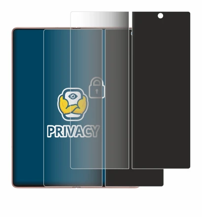 Image de l'appareil Samsung Galaxy Z Fold 2 5G (Affichage interne) avec une grande variété de protections d'écran.