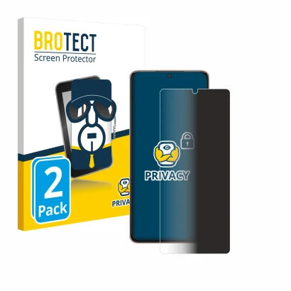 Face avant d’un emballage produit avec le logo de la marque BROTECT. À côté, l’appareil Samsung Galaxy S21 Ultra 5G est représ