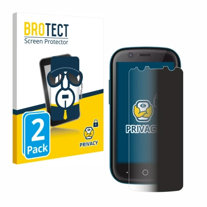 Face avant d’un emballage produit avec le logo de la marque BROTECT. À côté, l’appareil Unihertz Jelly 2 est représenté avec l